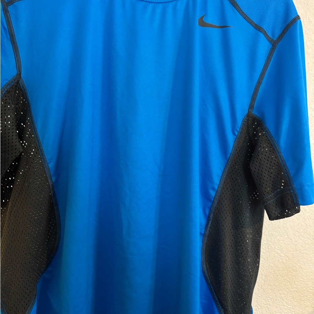 Nike Pro Combat Fitted Blue Size Large